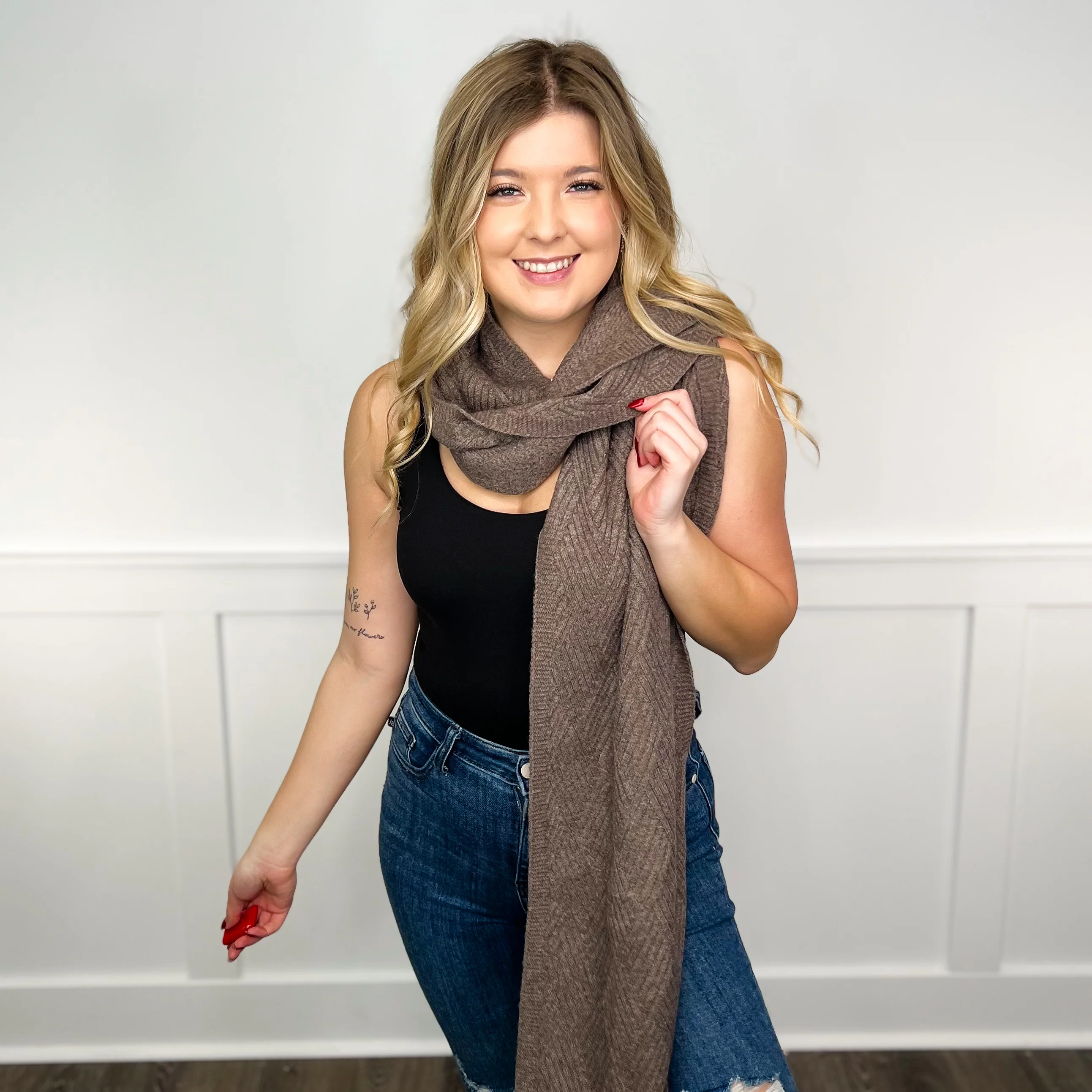 A Winter Wrap Up Knit Scarf - 5 colors! - Image 4