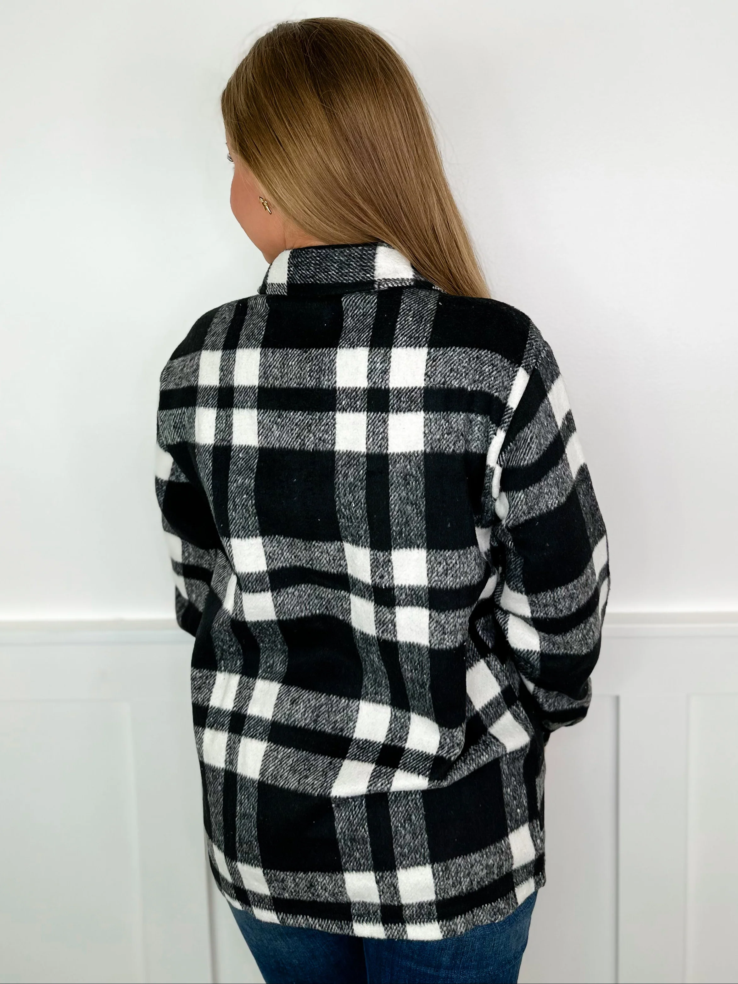 Beat the Chill Long Sleeve Plaid Avery Mae Jacket - 4 colors! - Image 3