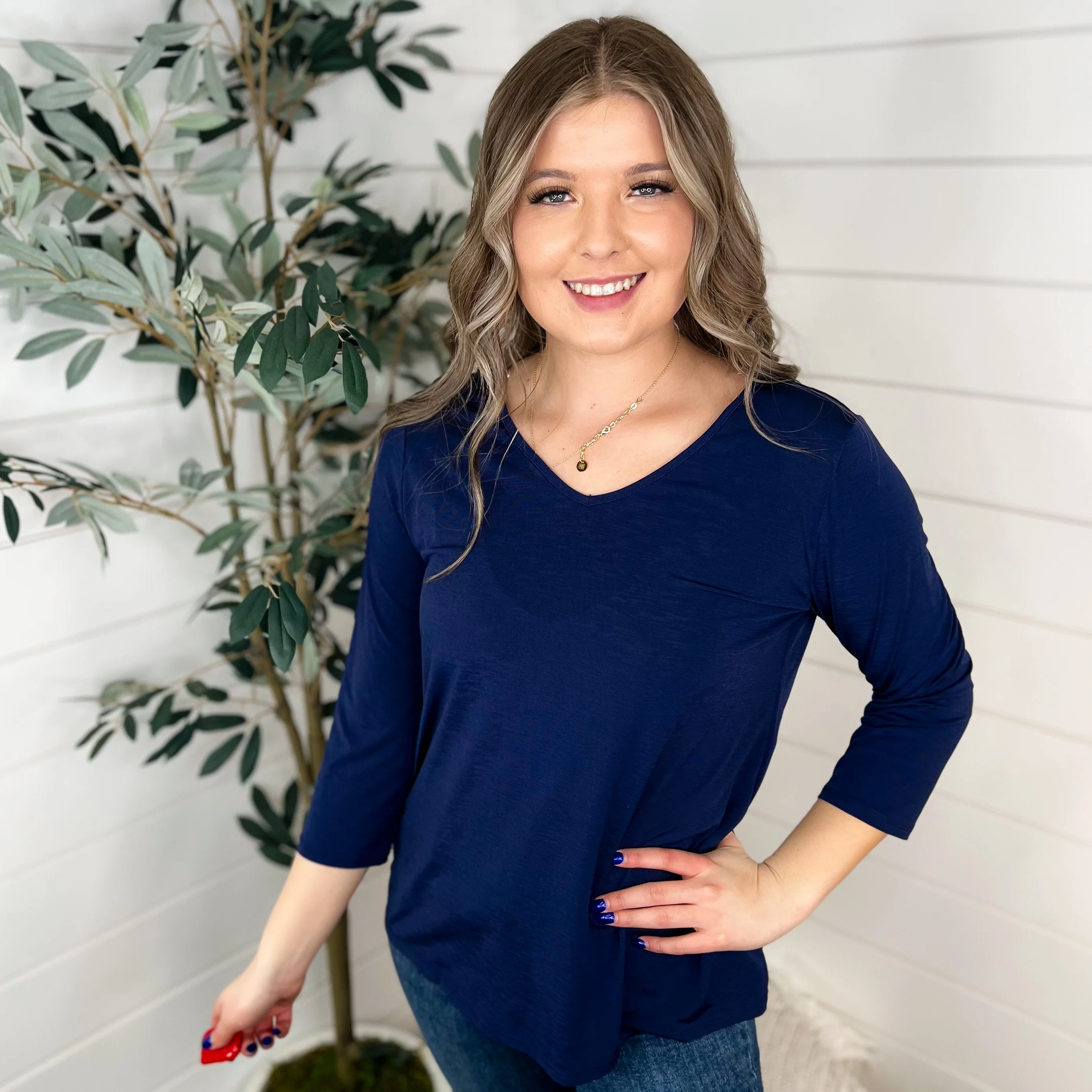 Dear Scarlett All the Feelings Wrinkle-Free 3/4 Sleeve Top - 8 colors! - Image 10