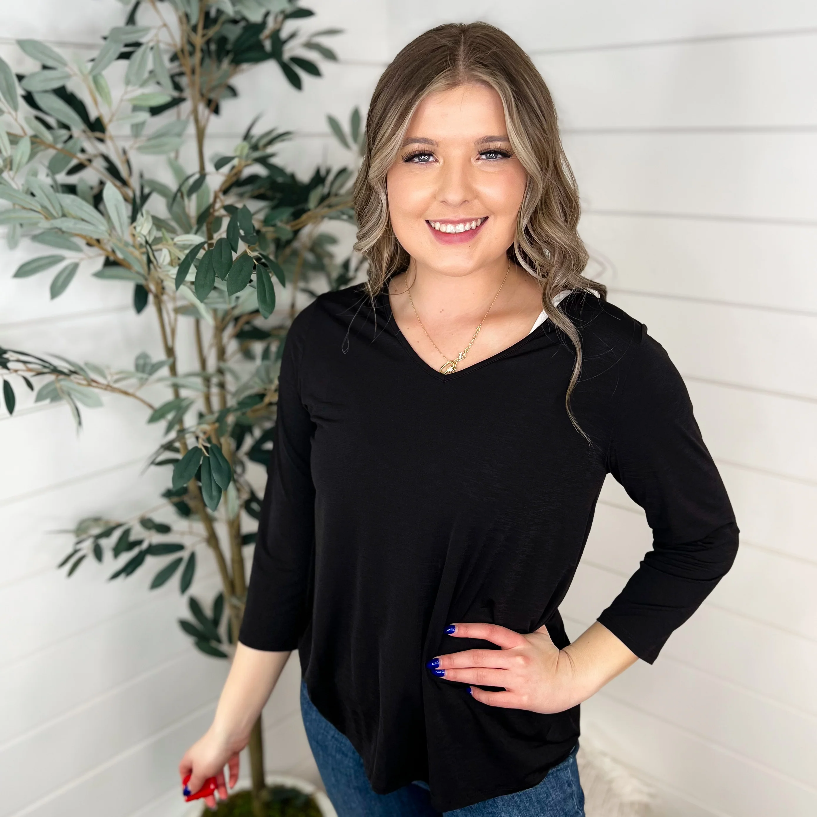 Dear Scarlett All the Feelings Wrinkle-Free 3/4 Sleeve Top - 8 colors! - Image 11