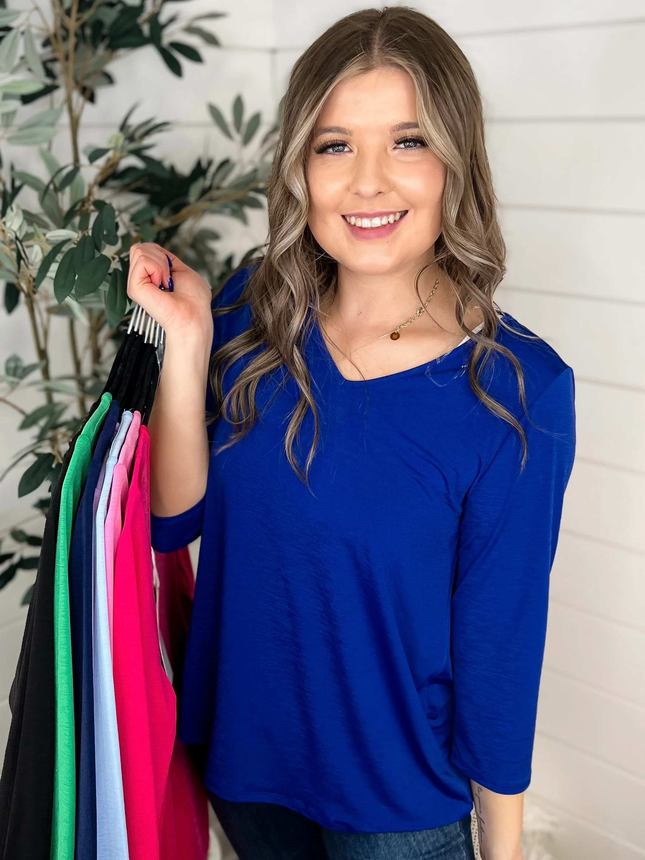 Dear Scarlett All the Feelings Wrinkle-Free 3/4 Sleeve Top - 8 colors! - Image 9