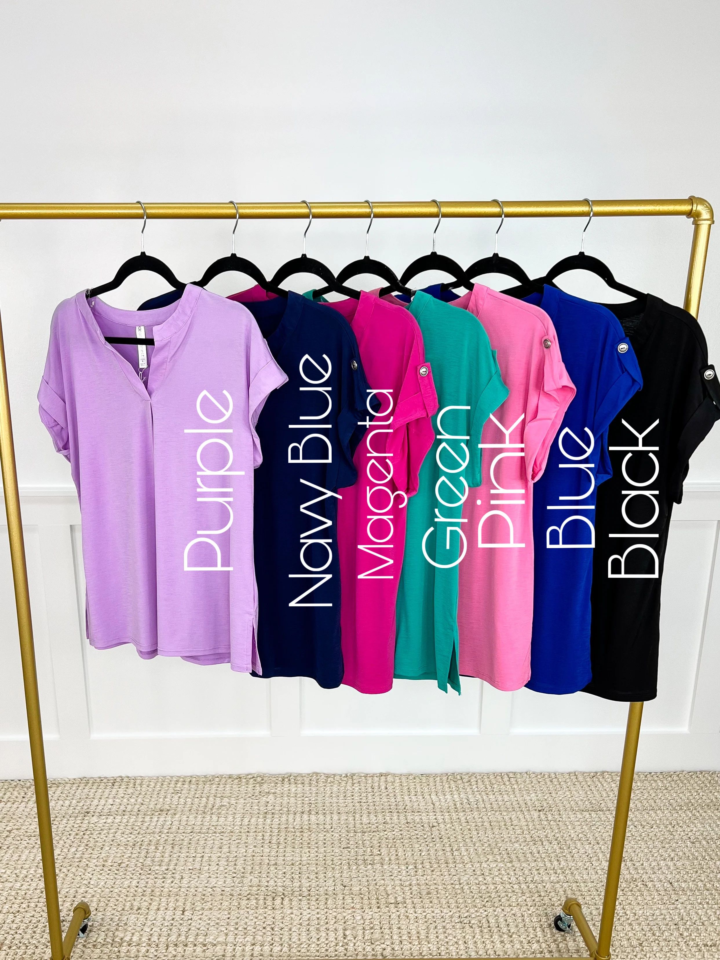 Dear Scarlett Career Focused Wrinkle-Free Short Sleeve Gabby Top - 7 colors! - Image 12