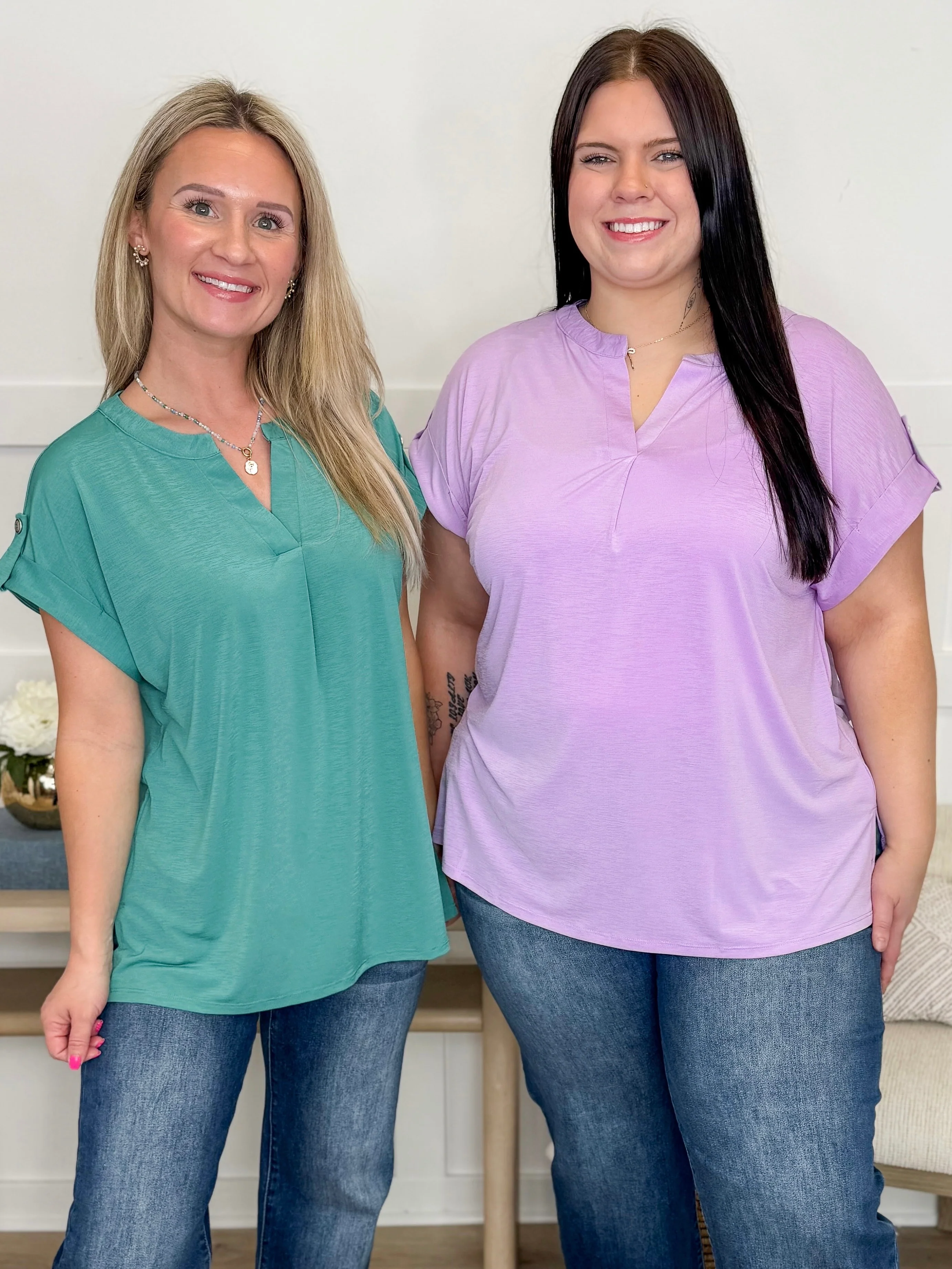 Dear Scarlett Career Focused Wrinkle-Free Short Sleeve Gabby Top - 7 colors! - Image 6