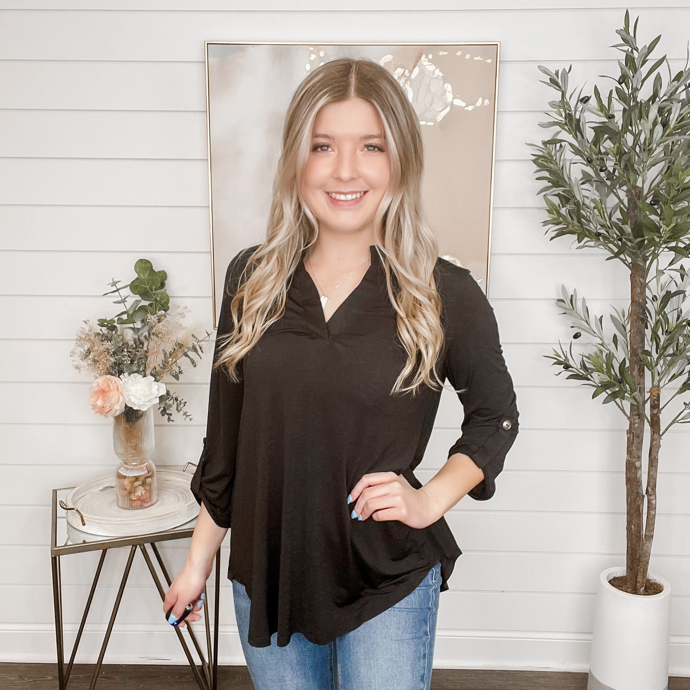 Dear Scarlett Love Like Crazy Wrinkle-Free Three Quarter Sleeve Gabby Top - 10 colors! - Image 6