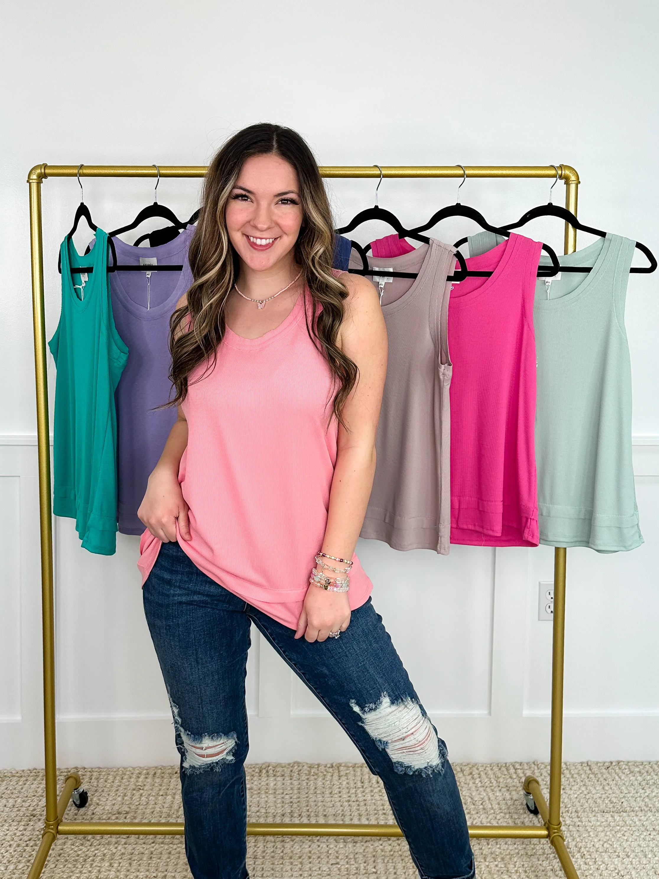 Direct Results Ribbed Avery Mae Tank Top - 8 colors! - Image 11