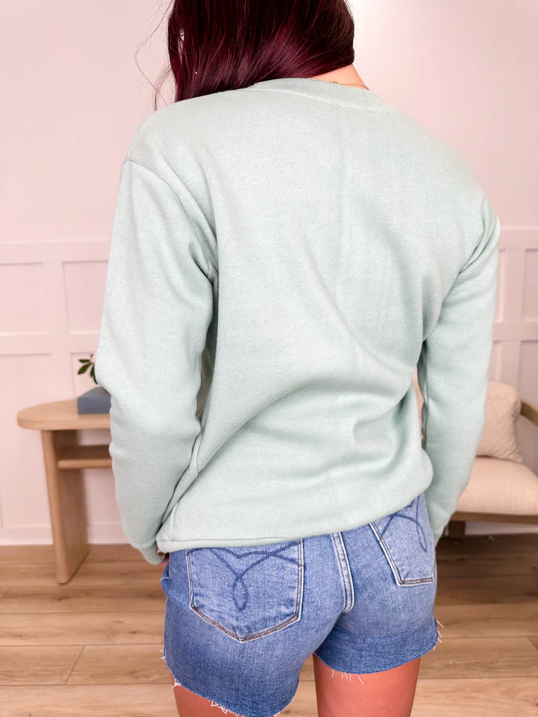 Floral Butterfly Cotton Blend Long Sleeve Avery Mae Graphic Crewneck Sweatshirt - Multiple Colors (MV Sport) - Image 4