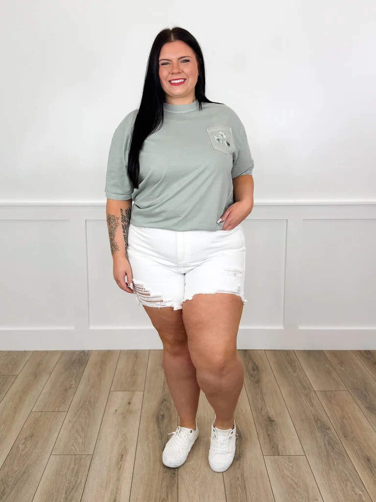 Full of Charm Cotton Short Sleeve Green Avery Mae Graphic Tee Shirt - Image 3