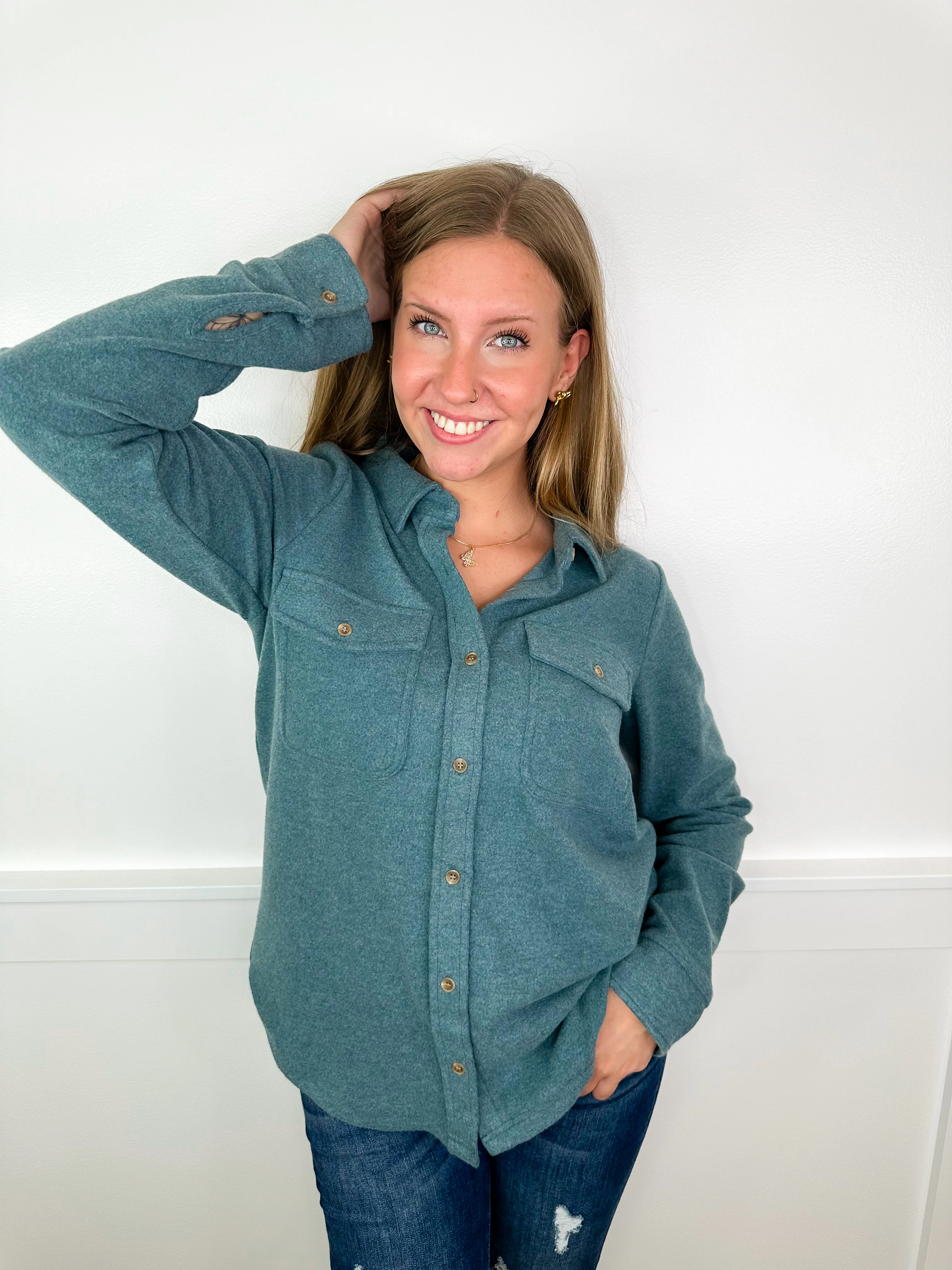 In My Glory Days Long Sleeve Avery Mae Shacket - 3 colors! - Image 3