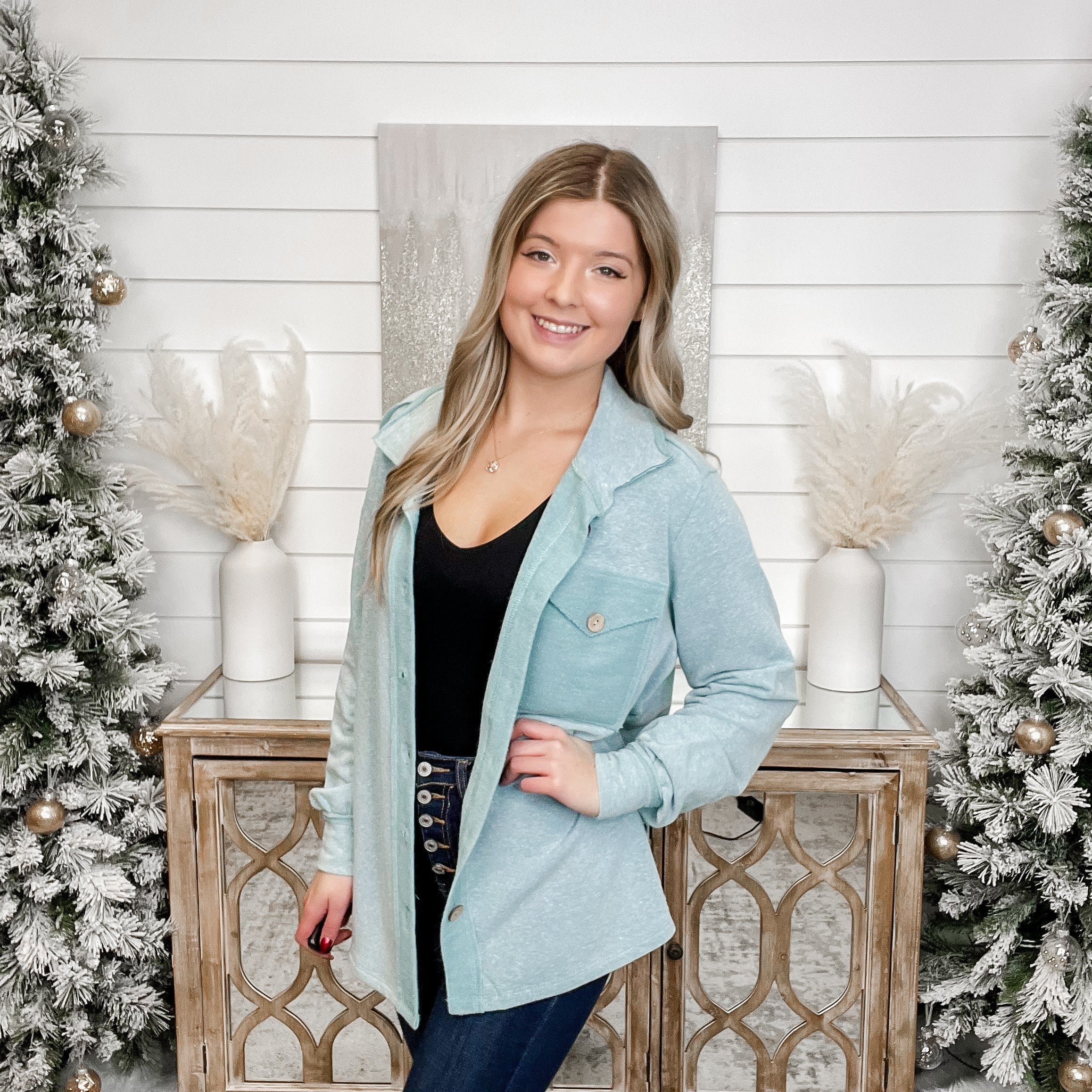 I've Been Told Knit Long Sleeve Shacket - 2 colors! - Image 3