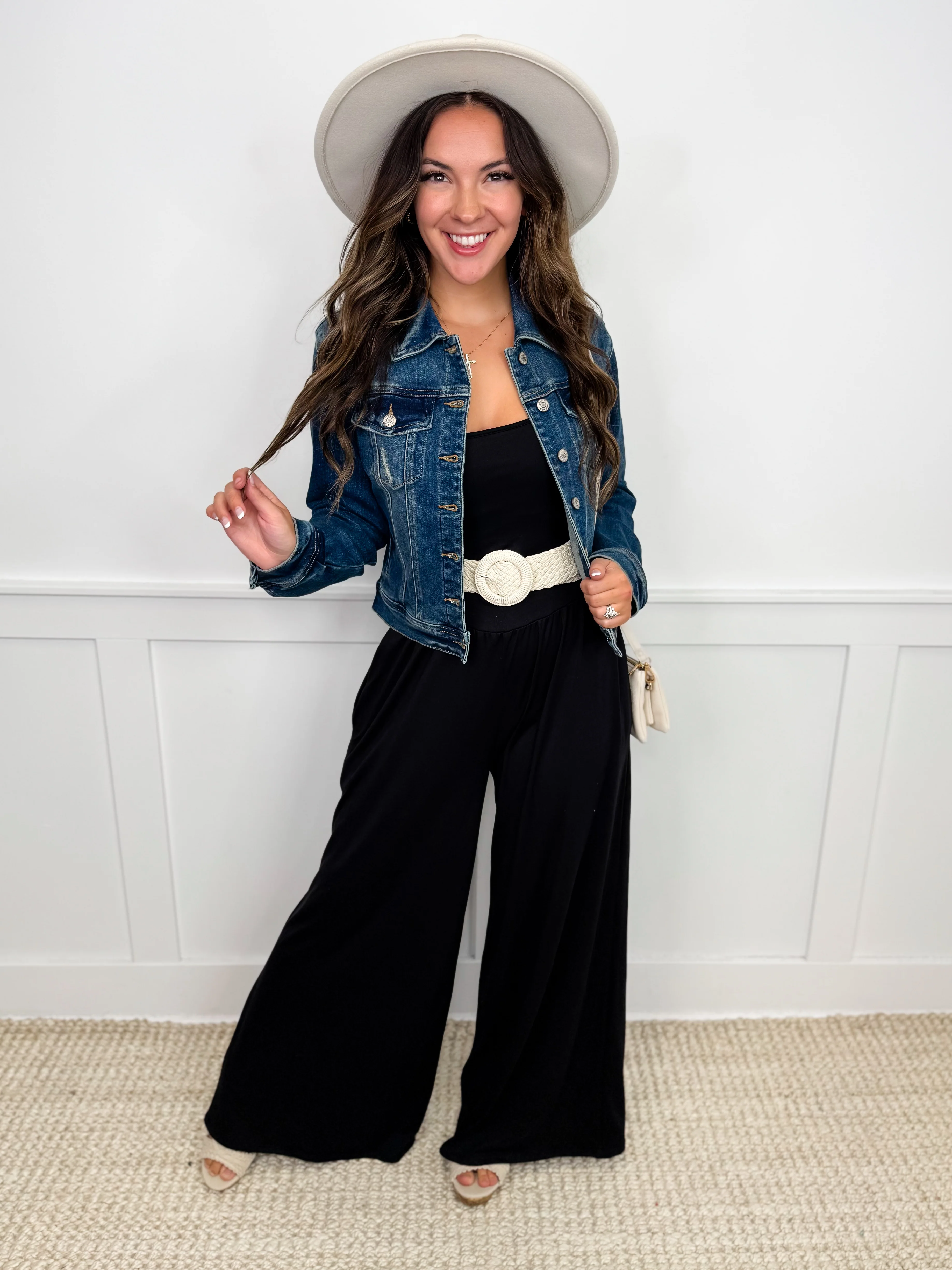 Judy Blue Juliette Distressed Cotton Blend Long Sleeve Dark Wash Denim Jacket - Image 6