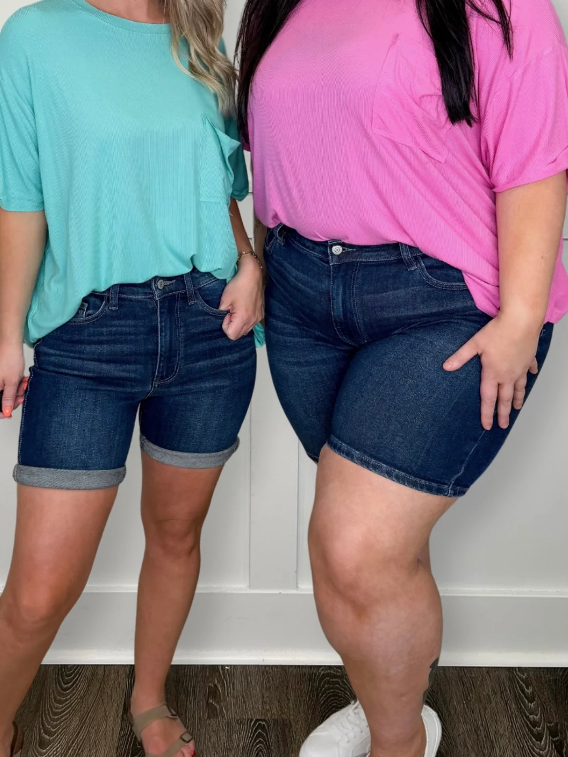 Judy Blue Kristen Mid-Rise Bermuda Denim Shorts - Dark Wash (Non-Distressed) - Image 6