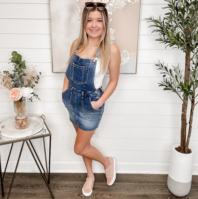 Judy Blue Lexi Medium Wash Skirt Overalls - Image 4