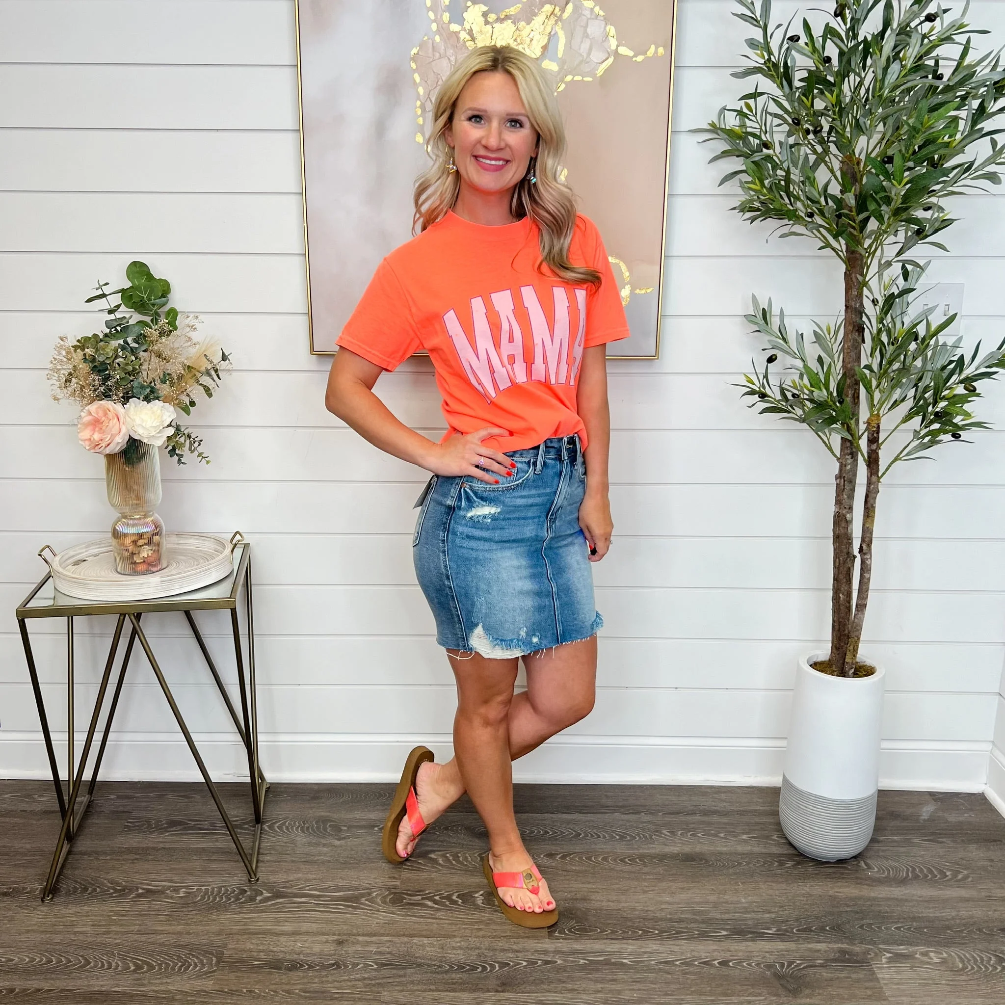 Judy Blue Maci Rigid Magic Distressed High-Rise Medium Wash Skirt - Image 4