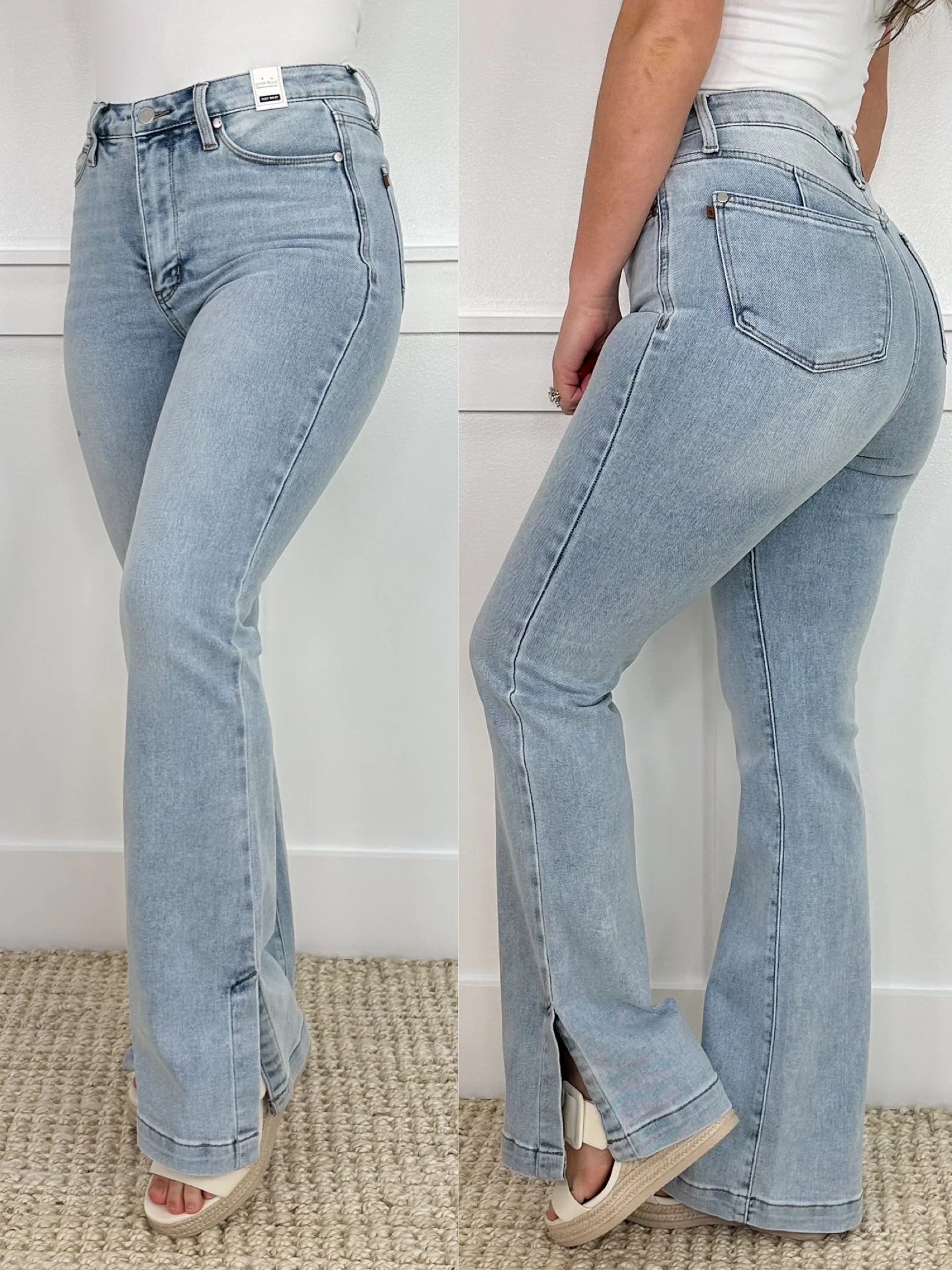 Judy Blue Miranda Tummy Control High-Rise Slim Bootcut Light Wash Jeans - Image 6