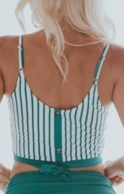 Coral Reef Knotted Backstroke Swim Top - 4 colors! - Image 5