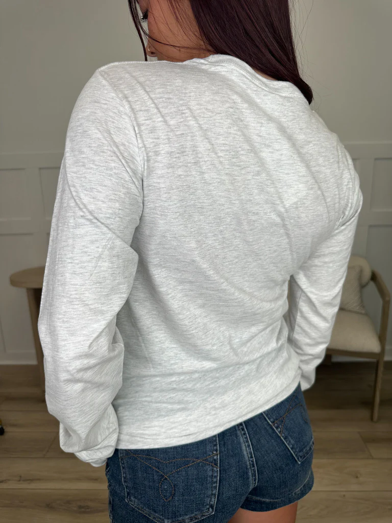 Lucky Vibes Only Long Sleeve Avery Mae Graphic Tee Shirt - 2 colors! - Image 4