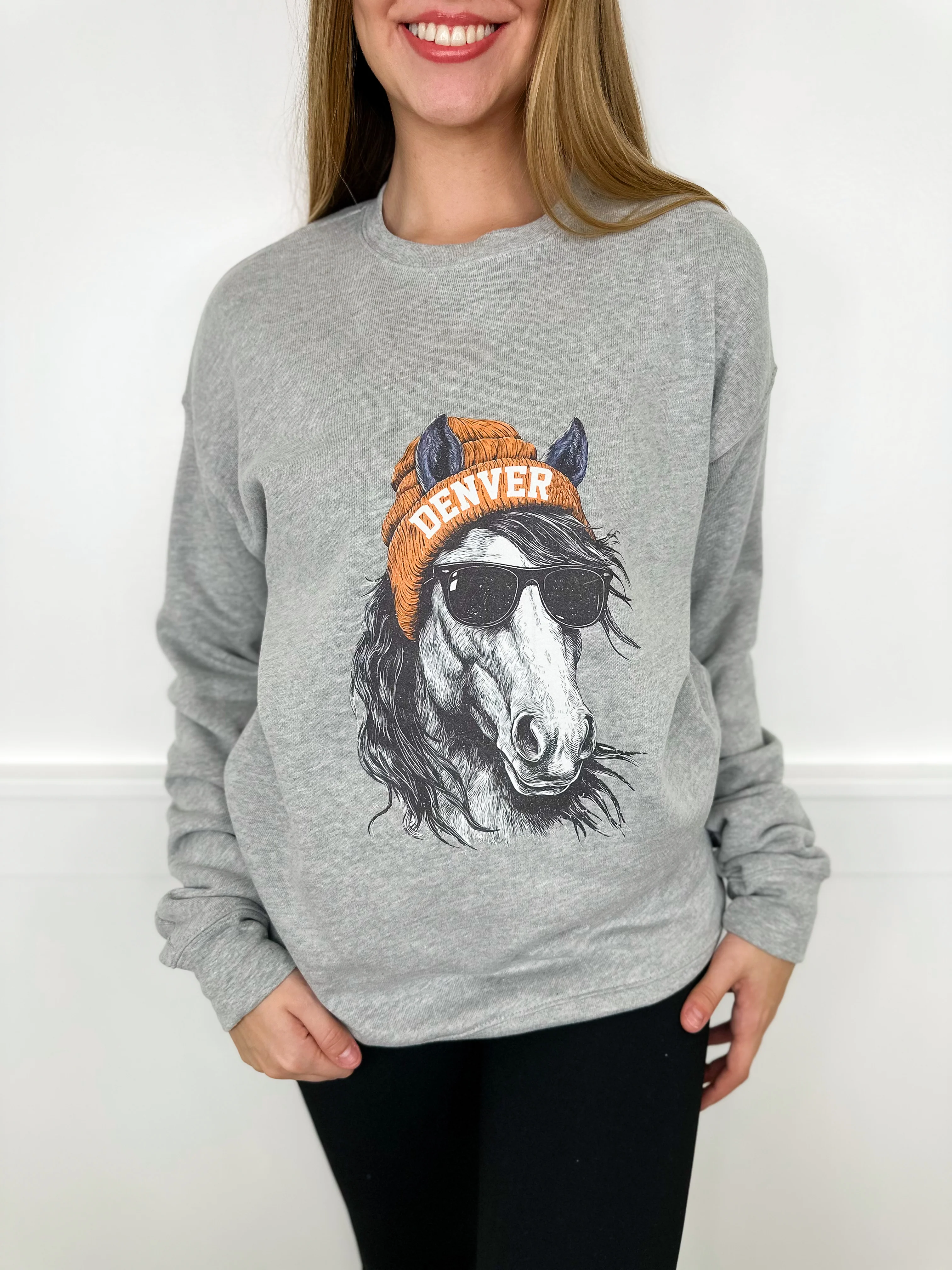 Game Day Gear Cotton Blend Long Sleeve Grey Avery Mae Graphic Crewneck Sweatshirt - Multiple Options (Bella+Canvas) - Image 12