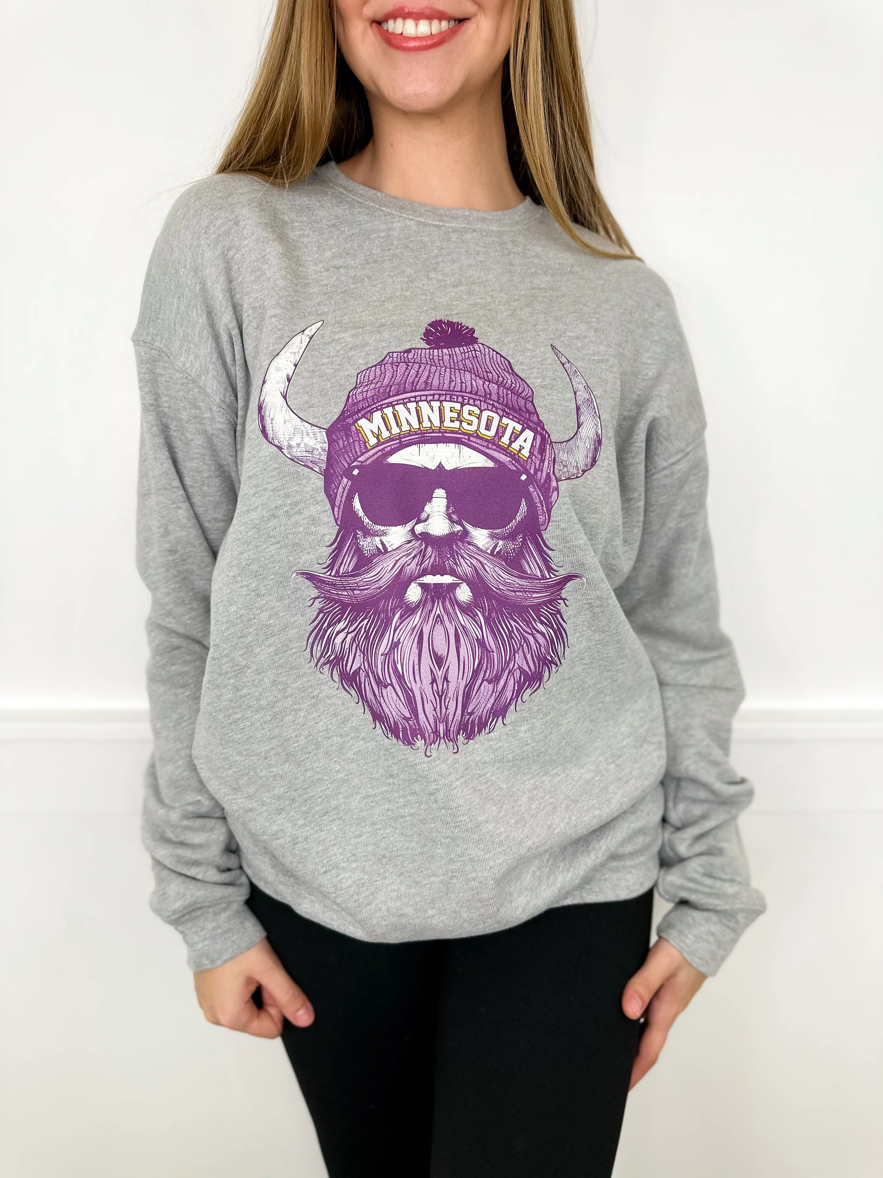 Game Day Gear Cotton Blend Long Sleeve Grey Avery Mae Graphic Crewneck Sweatshirt - Multiple Options (Bella+Canvas) - Image 15