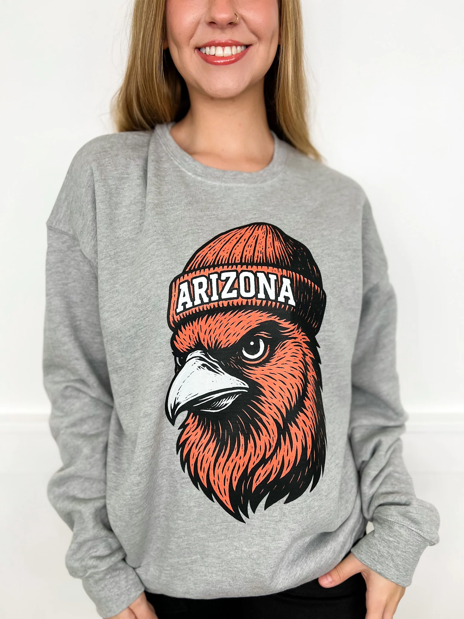 Game Day Gear Cotton Blend Long Sleeve Grey Avery Mae Graphic Crewneck Sweatshirt - Multiple Options (Bella+Canvas) - Image 22