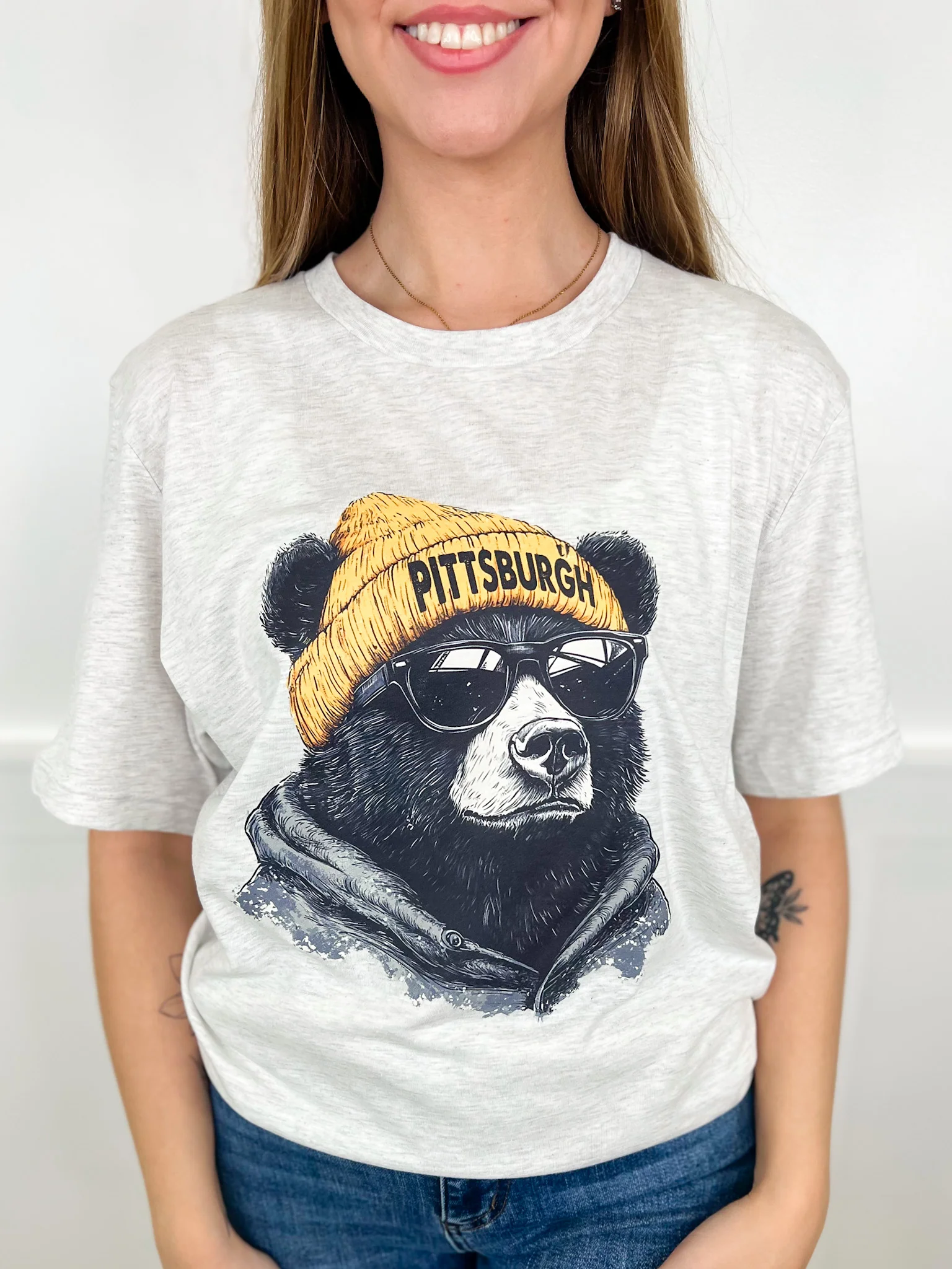 Game Day Gear Cotton Blend Short Sleeve Grey Avery Mae Graphic Tee Shirt - Multiple Options (Bella+Canvas) - Image 10