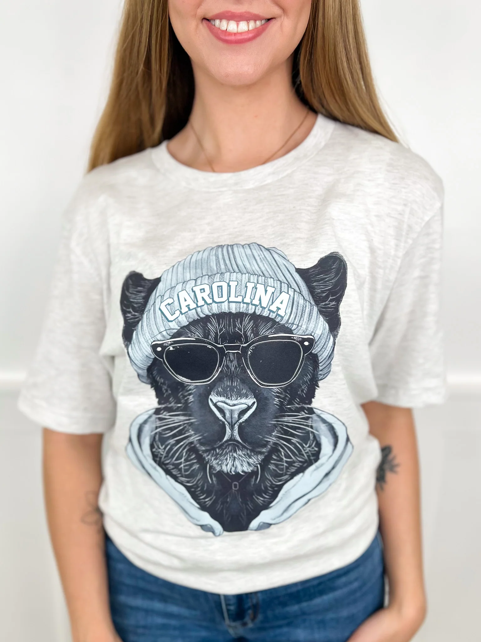 Game Day Gear Cotton Blend Short Sleeve Grey Avery Mae Graphic Tee Shirt - Multiple Options (Bella+Canvas) - Image 12