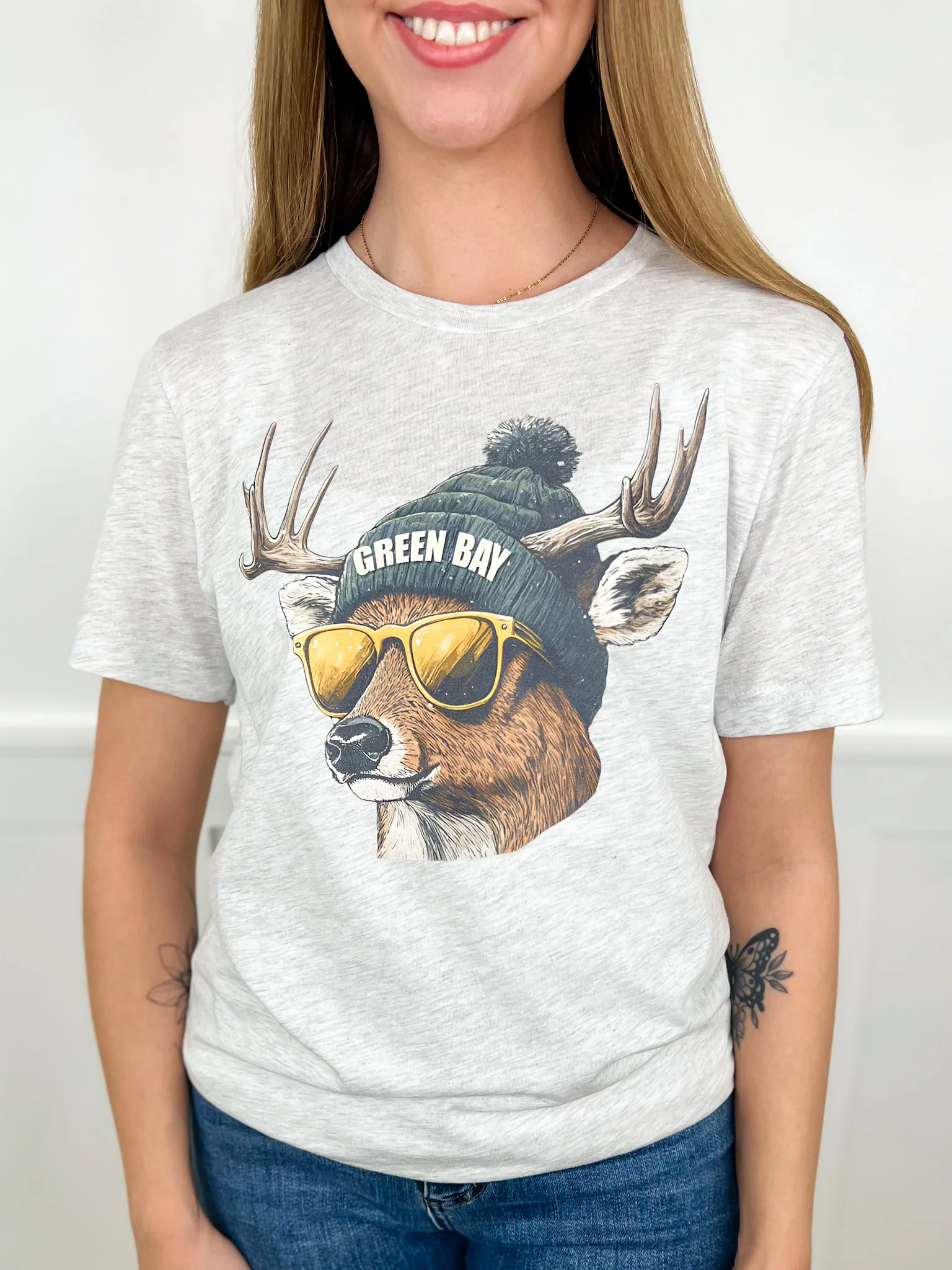 Game Day Gear Cotton Blend Short Sleeve Grey Avery Mae Graphic Tee Shirt - Multiple Options (Bella+Canvas) - Image 4