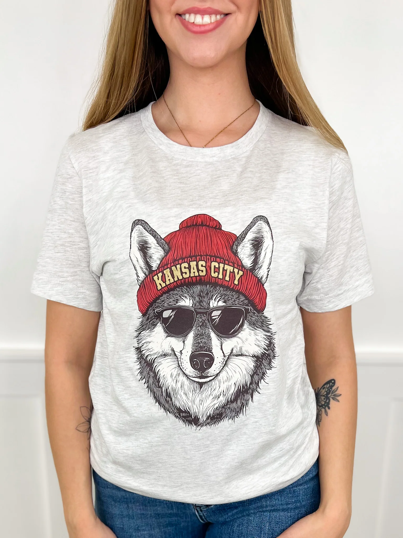 Game Day Gear Cotton Blend Short Sleeve Grey Avery Mae Graphic Tee Shirt - Multiple Options (Bella+Canvas) - Image 5