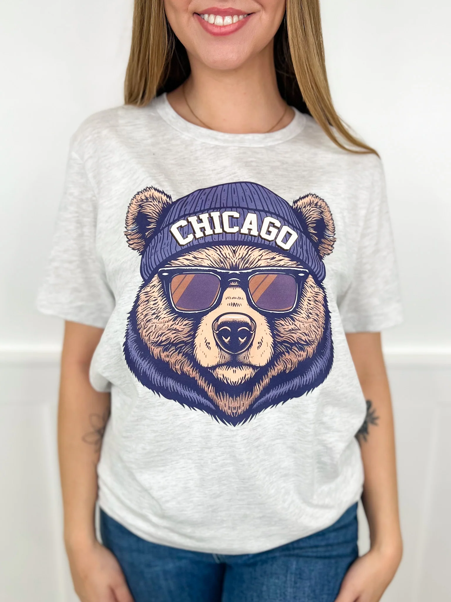 Game Day Gear Cotton Blend Short Sleeve Grey Avery Mae Graphic Tee Shirt - Multiple Options (Bella+Canvas) - Image 6