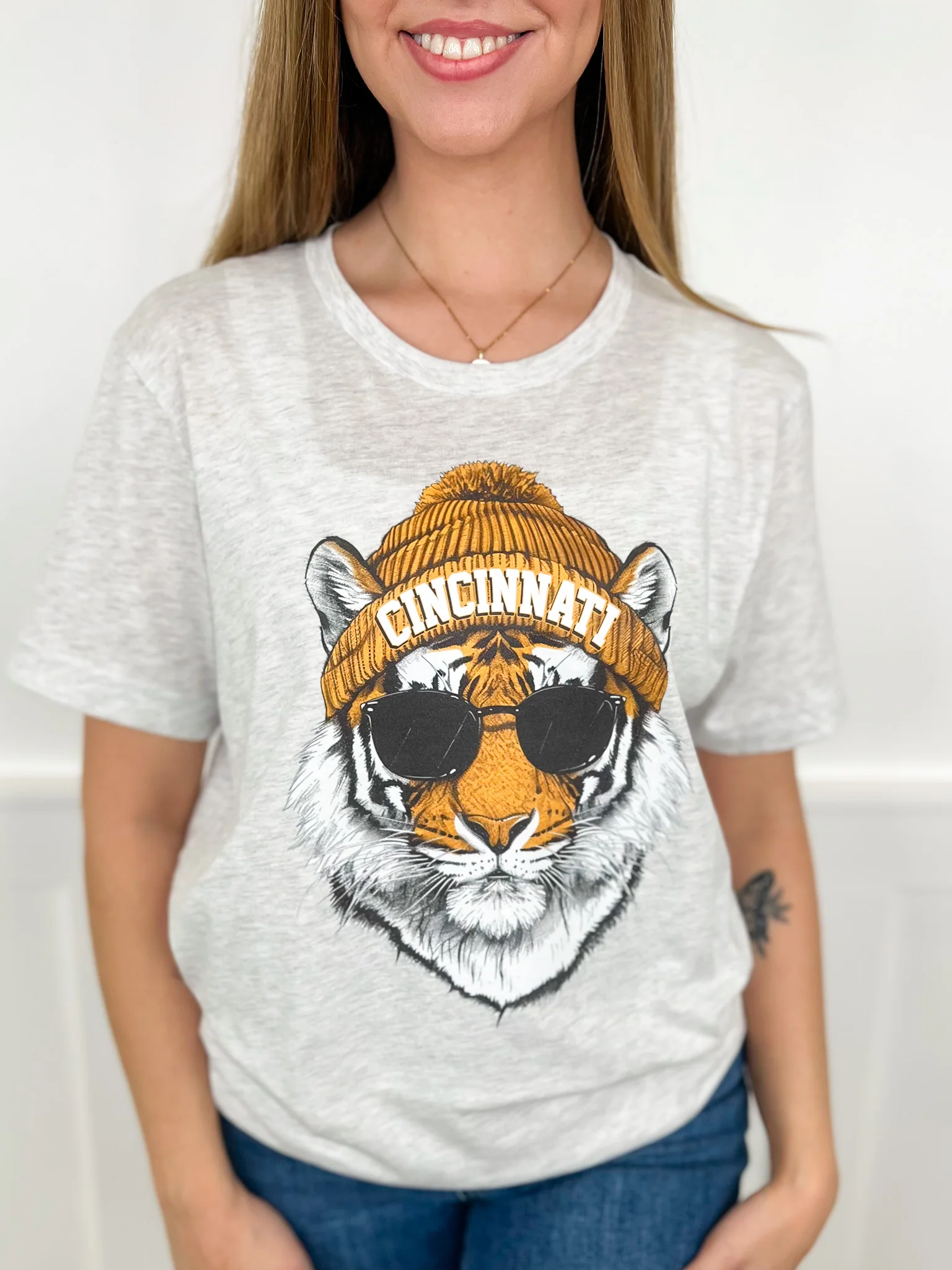 Game Day Gear Cotton Blend Short Sleeve Grey Avery Mae Graphic Tee Shirt - Multiple Options (Bella+Canvas) - Image 7