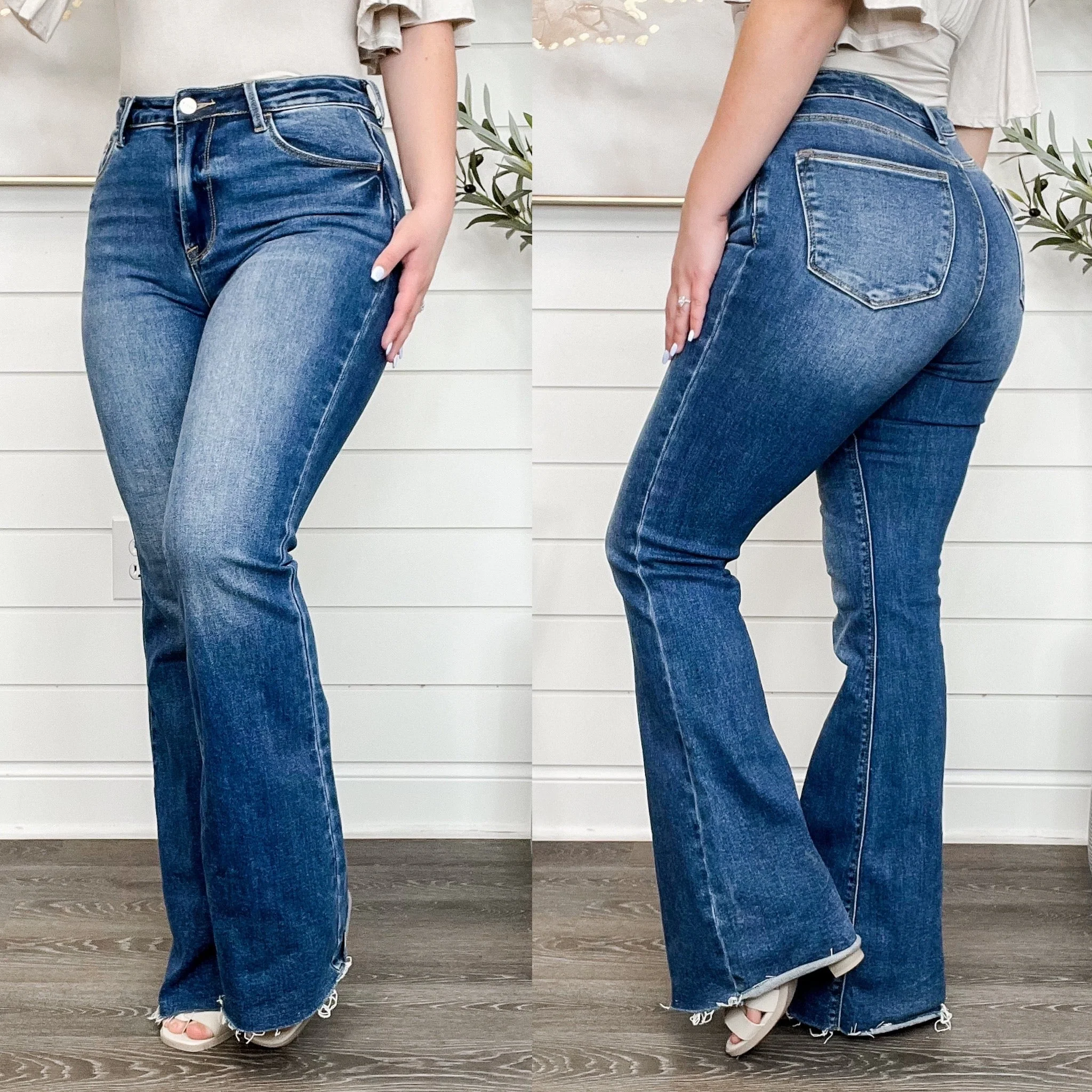 Risen Kaylani High-Rise Bootcut Blue Jeans - Image 3