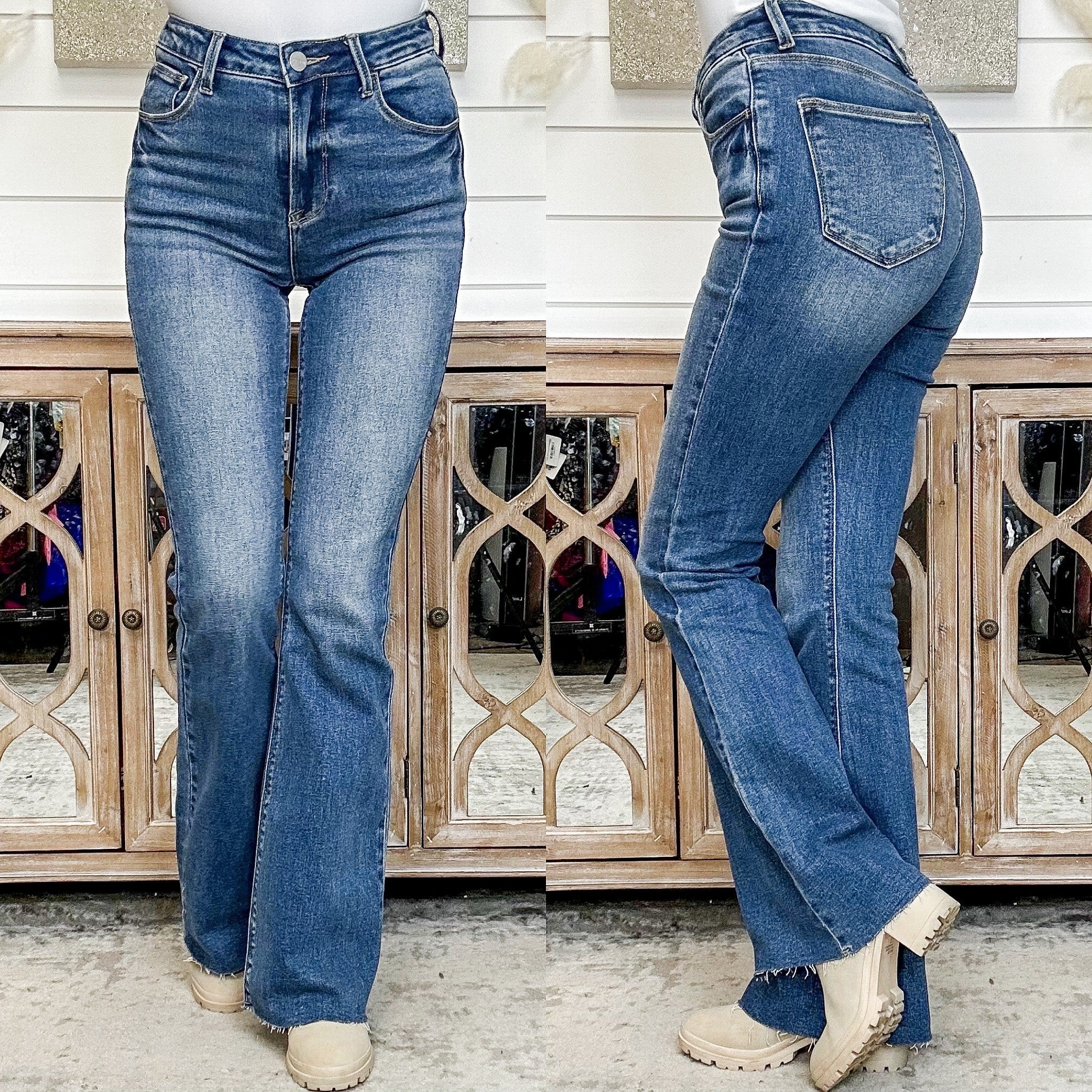 Risen Kaylani High-Rise Bootcut Blue Jeans - Image 4