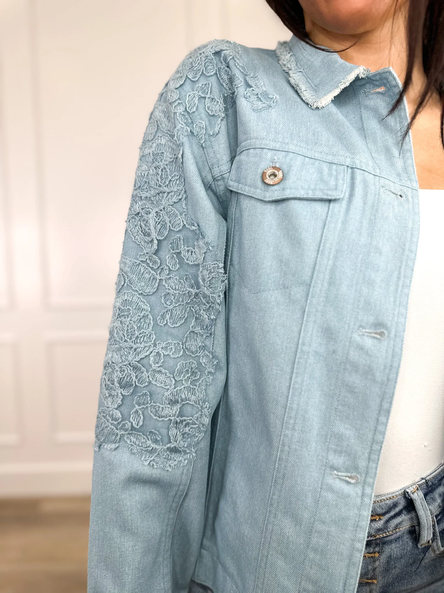 Sew In Love I'm Next Cotton Long Sleeve Denim Jacket - Multiple Colors - Image 4