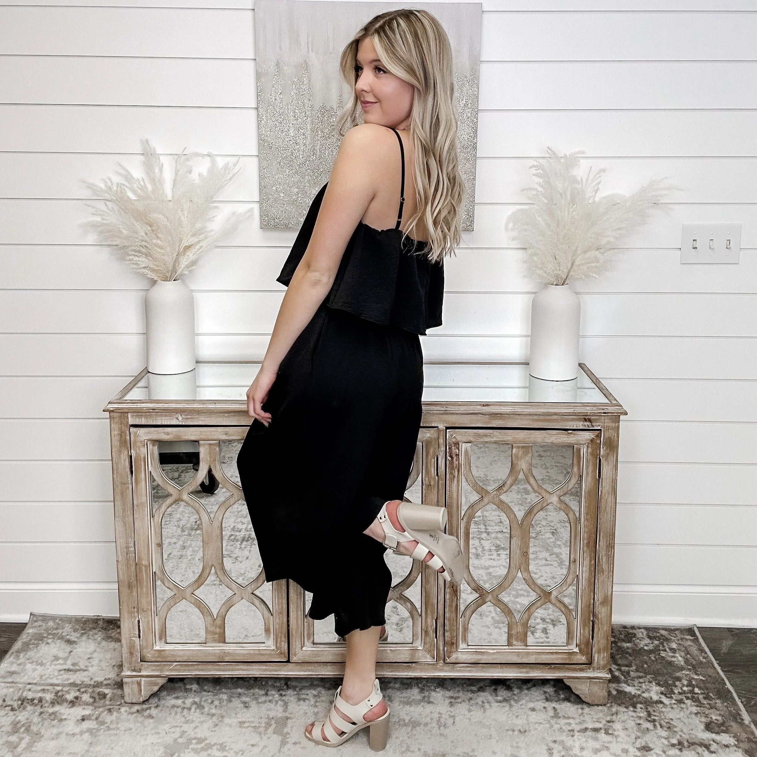 Sew In Love On My Tiptoes Crepe Black Jumpsuit - 2 colors! - Image 5