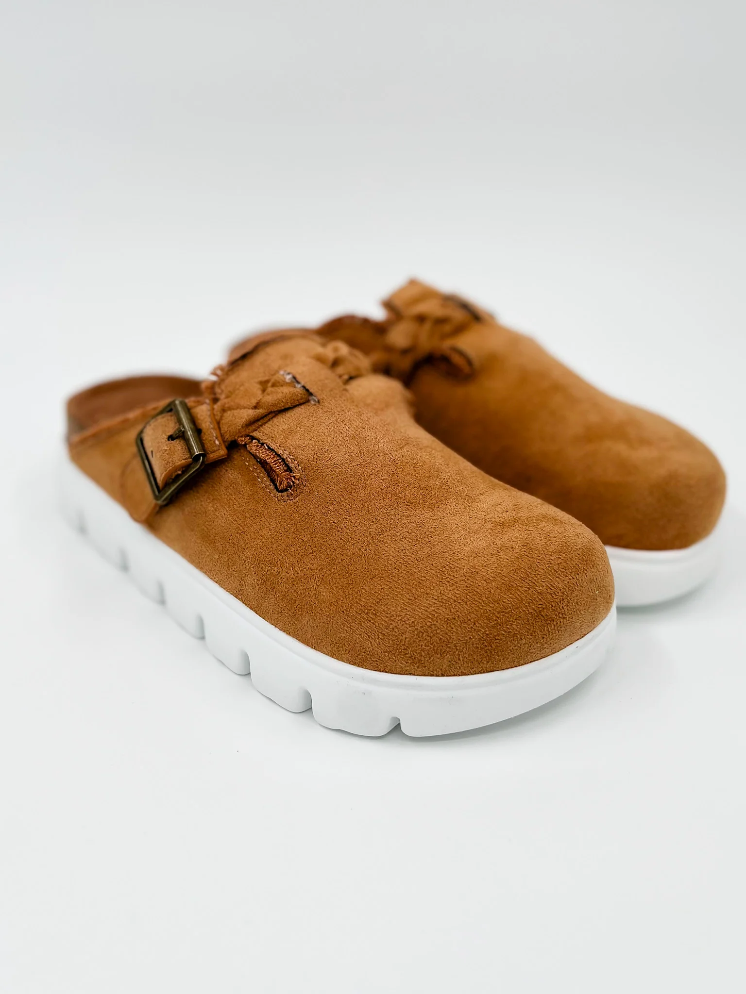 Very G Braided Buckle Faux Suede Clogs - 4 colors! - Image 5