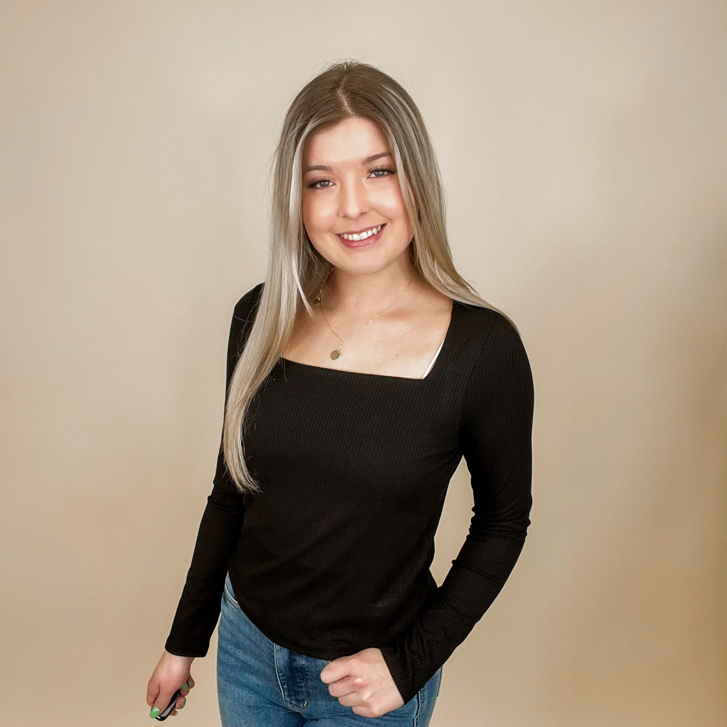 Basic Want Nothing Back Ribbed Long Sleeve Avery Mae Top -3 colors! - Image 3