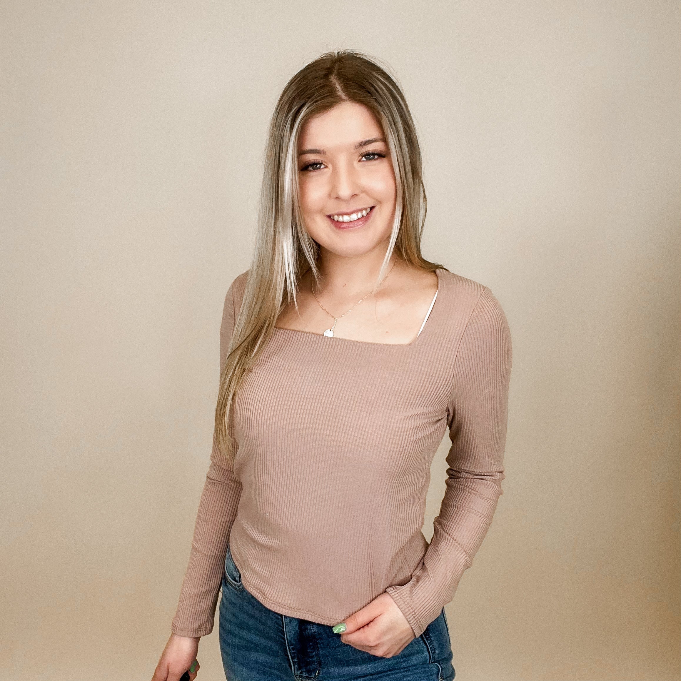 Basic Want Nothing Back Ribbed Long Sleeve Avery Mae Top -3 colors! - Image 4