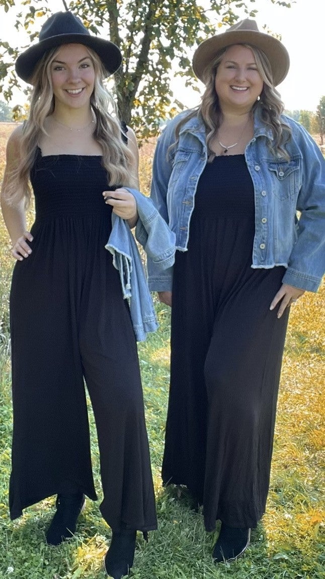 White Birch Warming Up Rayon Blend Black Jumpsuit - Image 5