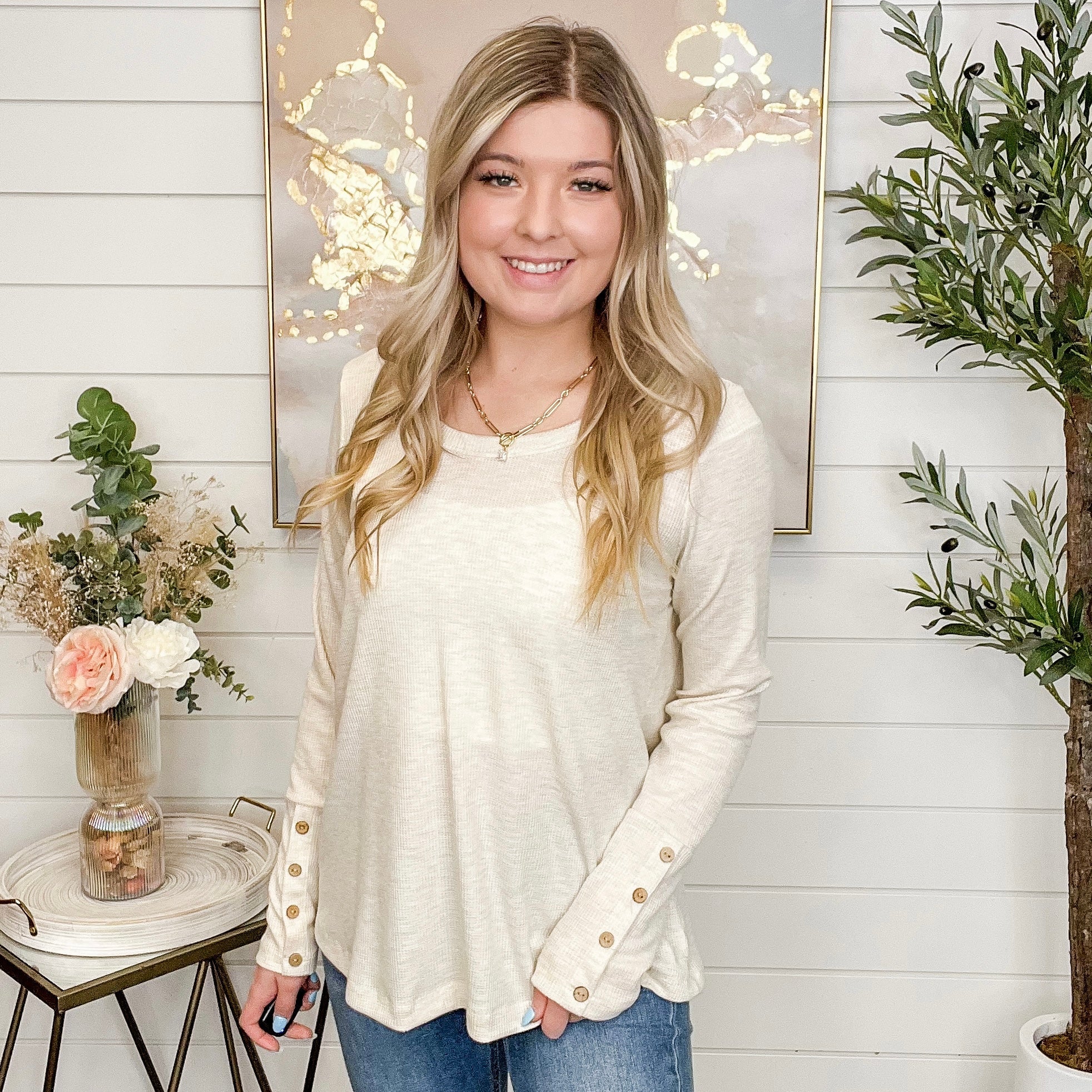 White Birch Don't Let Go Knit Long Sleeve Top - 2 colors! - Image 3