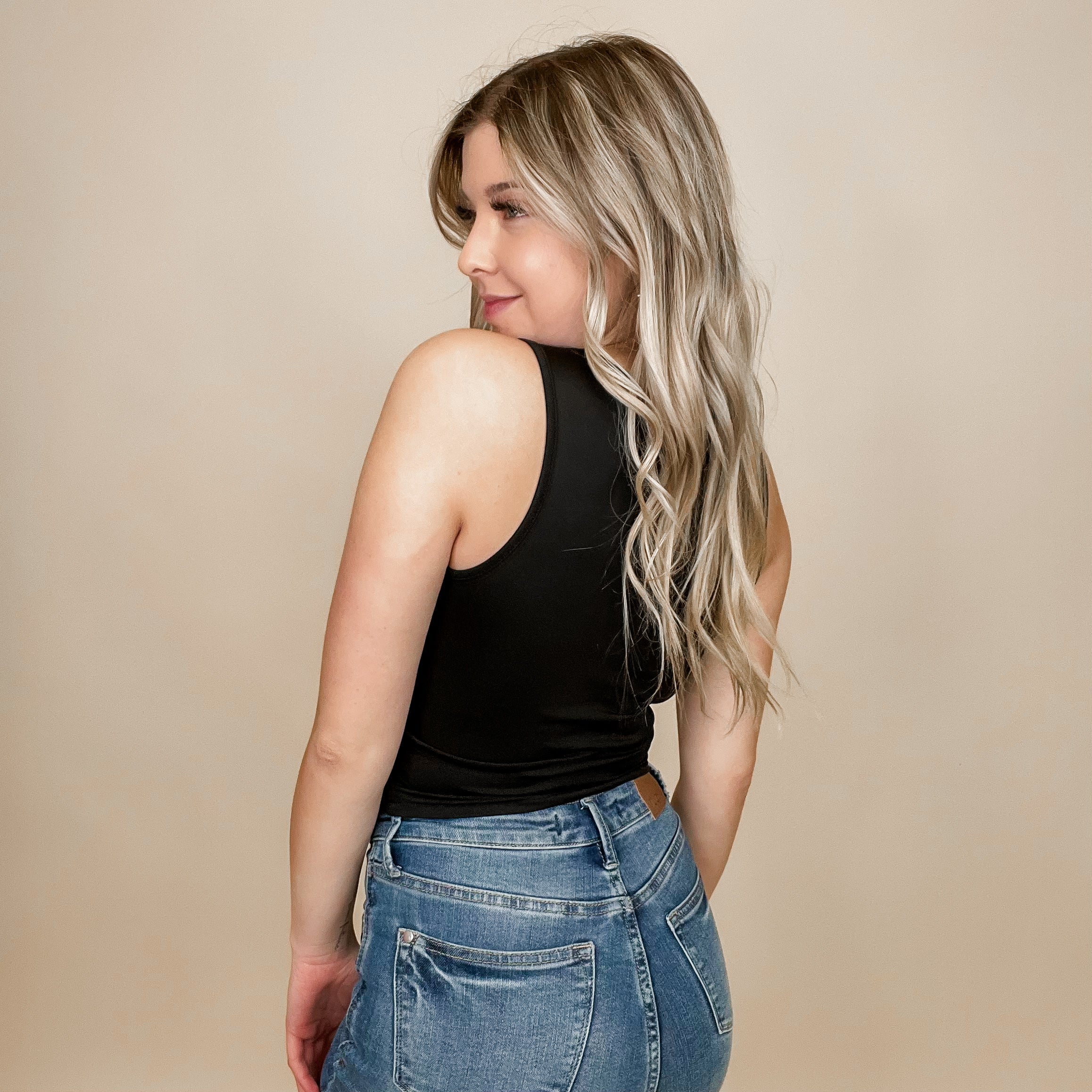 White Birch Basic Help Me Remember Padded Cropped Tank Top - 3 colors! - Image 6